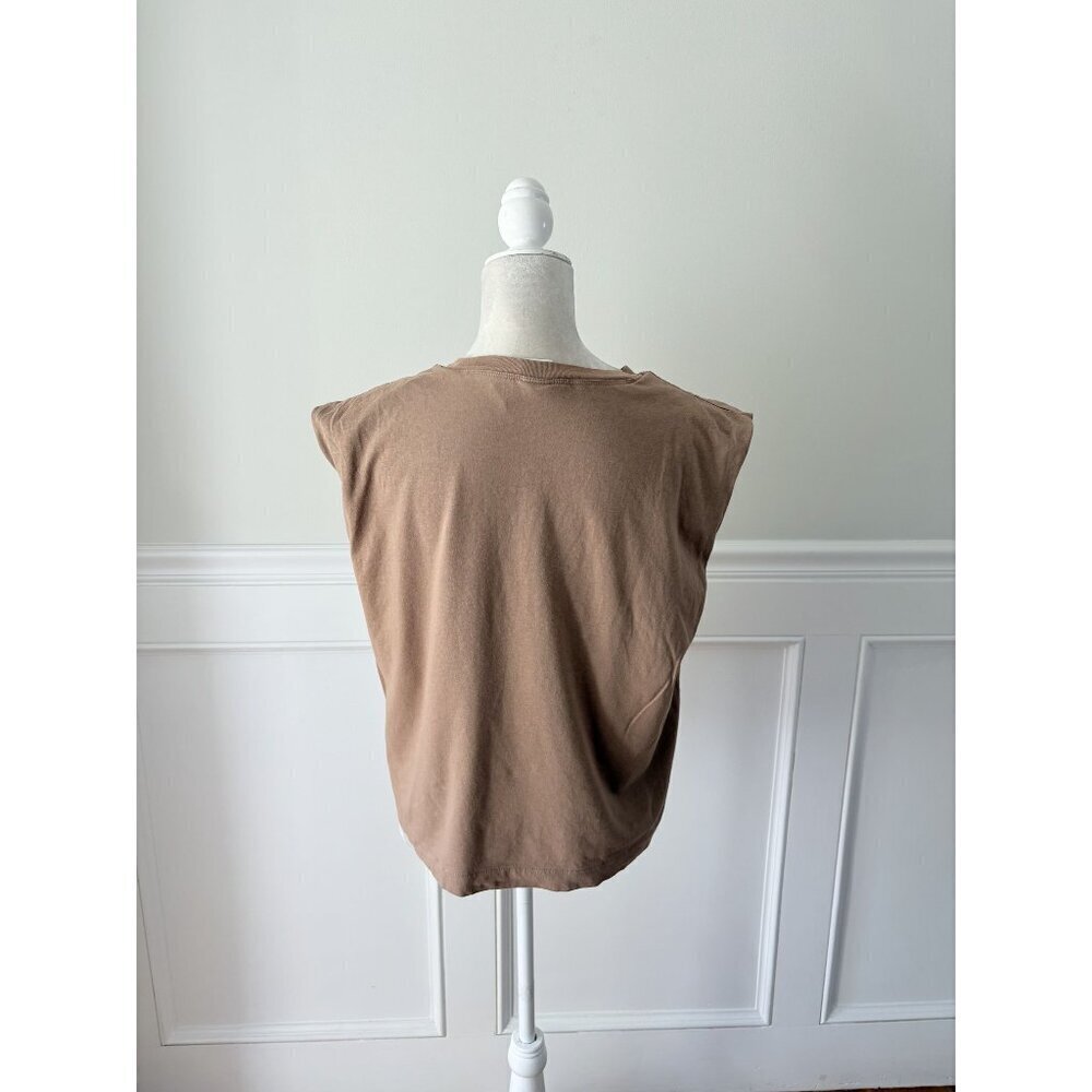 H&M Tan Sleeveless Top L Excellent Condition - Picture 2 of 4